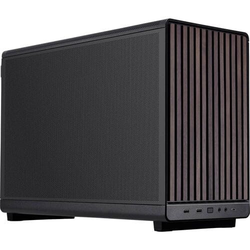 Lian Li Lian Li DAN Cases A3-mATX Wood Edition PC-Gehäuse, Micro-ATX - Walnuss, schwarz Micro-tower PC-behuizing, Gaming-behuizing, Behuizing Zwart