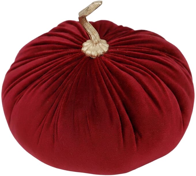 Clayre & Eef Decoratie Pompoen Rood Kunststof Herfst decoratie