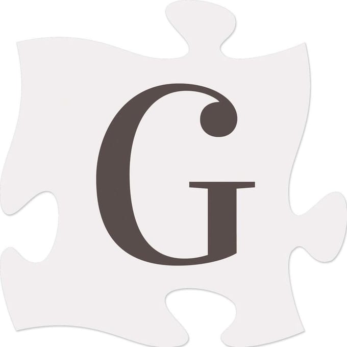 Puzzelstuk 15cm Letter G