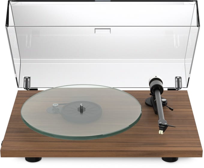 Pro-Ject T2W Rainier Streaming Platenspeler - Multiroom-technologie - WiFi streaming - Moderne Vinyl Speler - Walnoot