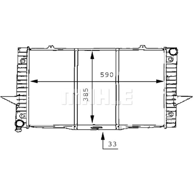 Radiator, motorkoeling MAHLE CR 165 000S