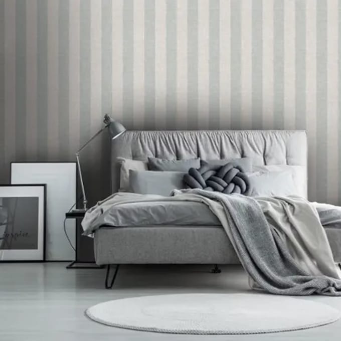Decoprint Antibes Behang linnenlook met strepen - AN28215   5415058089948   Behang