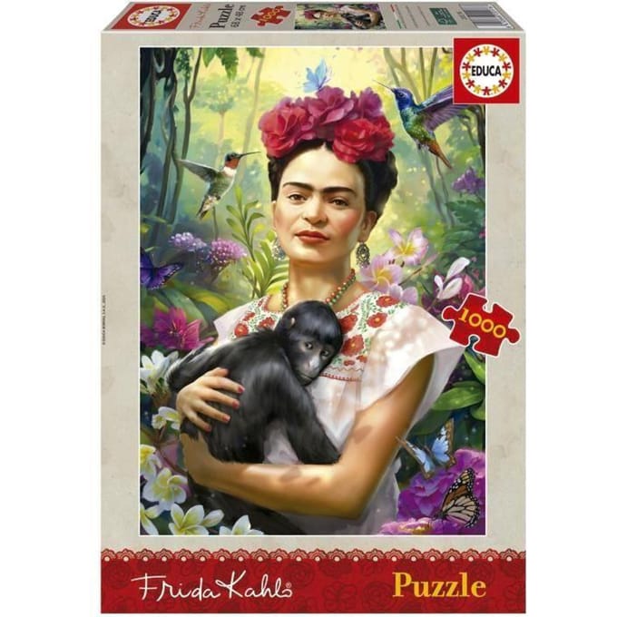Puzzel - EDUCA - De Tuin van het Leven - 1000 stukjes - 34 x 48 cm - Thema: Frida Kahlo