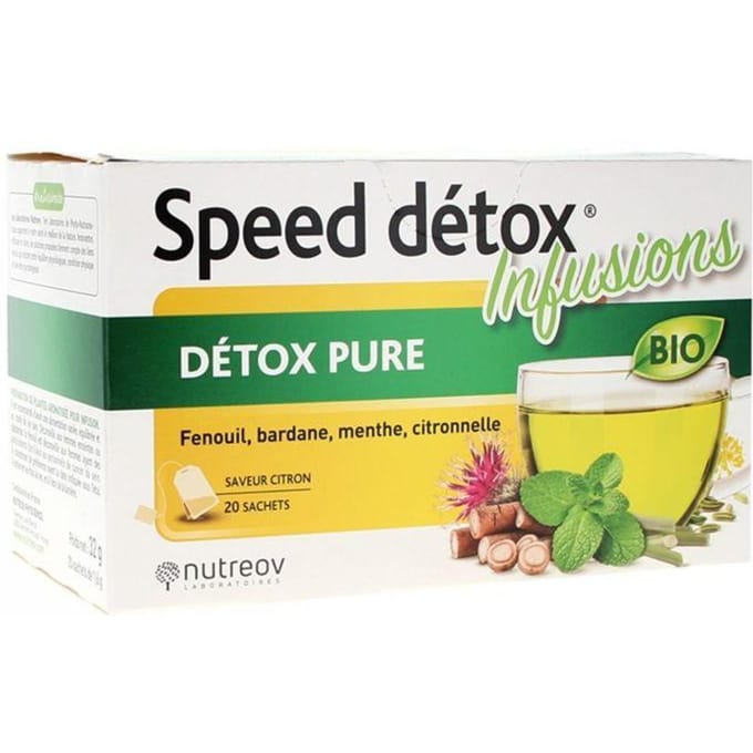 Nutreov Speed Détox pure Infusion Bio - Boîte 20 sachets
