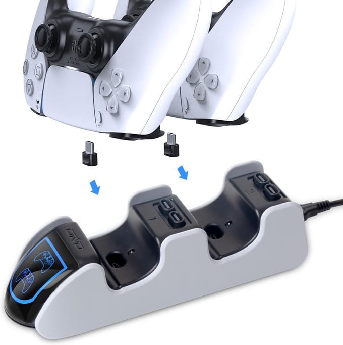 Oplaadstation voor 2 DualSense PlayStation 5 controllers - Incl. USB-C kabel