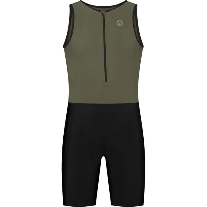 Rogelli Florida Trisuit Unisex - Mouwloos - Zwart Legergroen - S