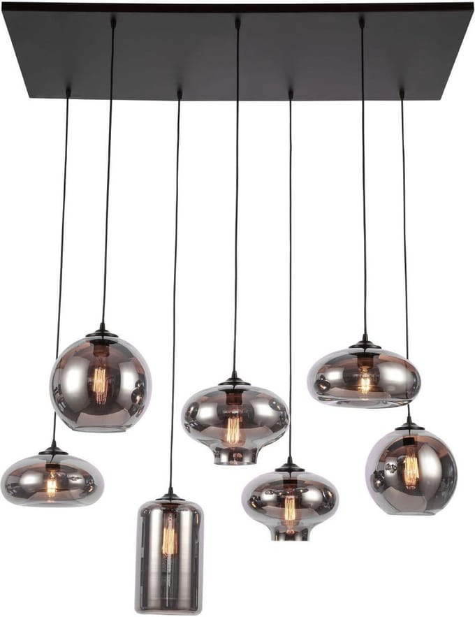 Ava Hanglamp Smoke Glas 7-Licht