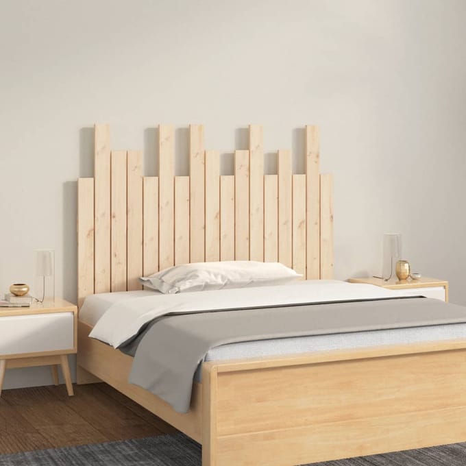 vidaXL - Hoofdbord - wandmontage - 108x3x80 - cm - massief - grenenhout