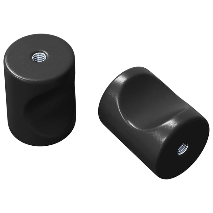vidaXL - Kastknop - 2 - st - Zwart - 18 - x - 23 - mm - IJzer