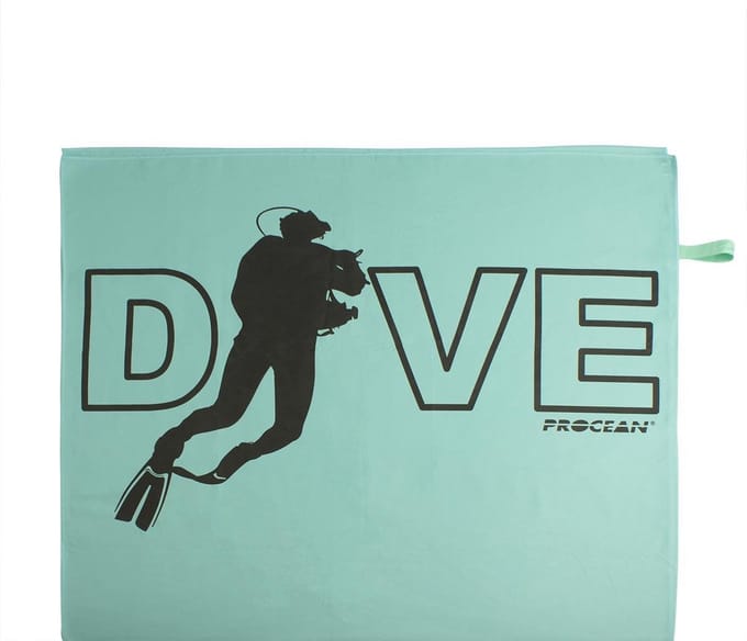 Procean microvezel strandlaken DIVE zeegroen
