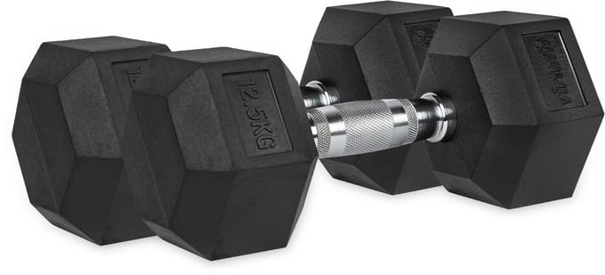 VirtuFit Hexa Dumbbell Pro Set - 2 x 12,5 kg - Hexagon Dumbbell - Krachttraining - Set van 2