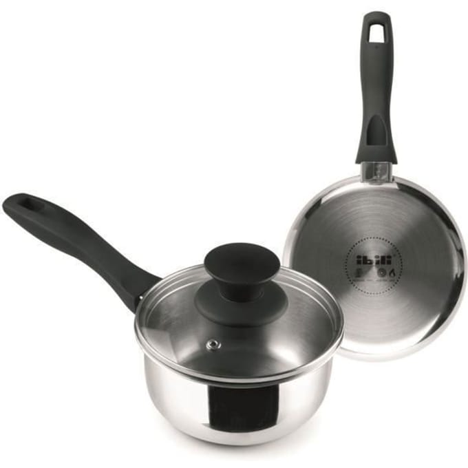 IBILI - Saucière avec couvercle Induktion, 14 cm, Acier inoxydable, Compatible avec l'induction