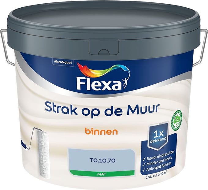 Flexa - Strak Op De Muur Binnen Mat - T0.10.70 - Mengverf - 10 L