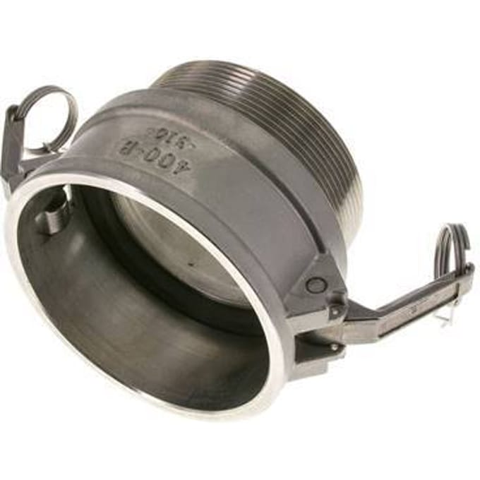 Camlock DN 90 (4'') Koppeling Rvs4'' NPT buitendraad Type B MIL-C-27487