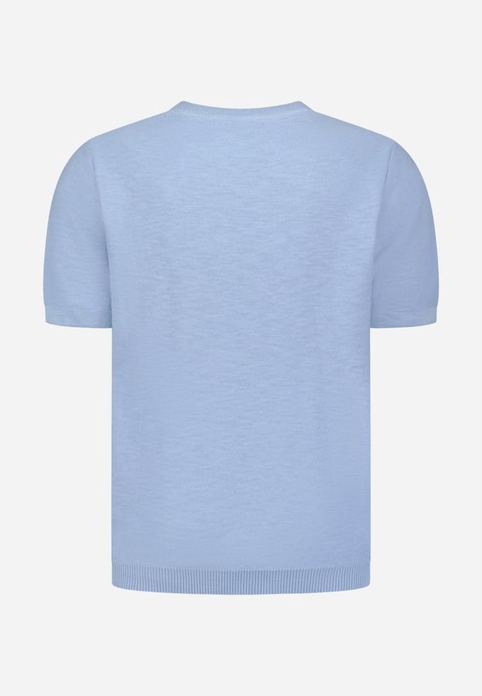 No Excess Pullover short sleeve crew neck slu blue