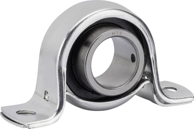 Flenslagereenheid SBBP, behuizing van staalplaat HTB SBPP 202 Boordiameter 15 mm Gatafstand 68 mm