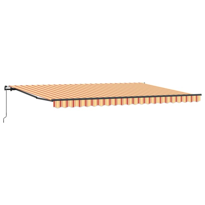 vidaXL - Uitschuifbare - luifel - Geel - en - Oranje - 500 - × - 300 - cm