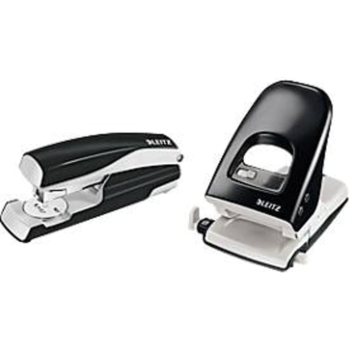 LEITZ® perforator 5138 + nietmachine 5522 SET, zwart