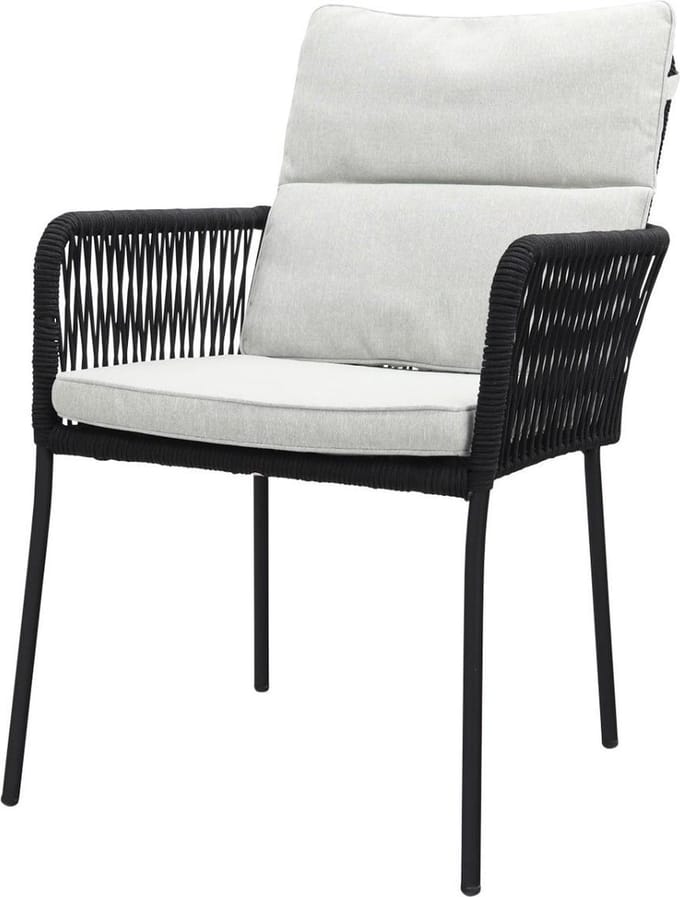 Teresa dining rope tuinstoel - Black