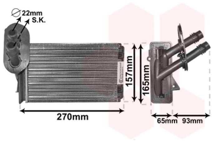 Van Wezel - KACHEL RADIATEUR VOOR AUDI A3 8L 1996-1999 1J1819031A