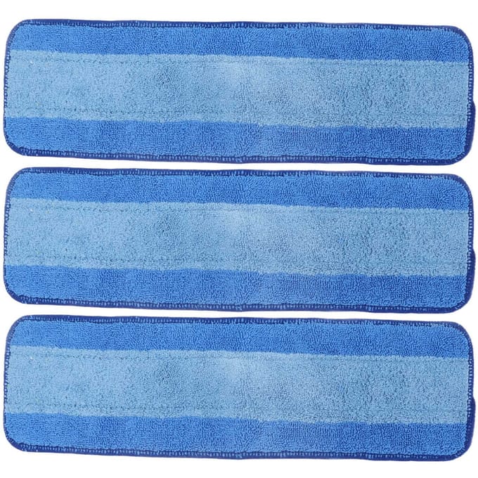 3PCS Recharges de Chiffons de Mop à Double Usage Sec Humide Réutilisables en Microfibre pour Mop Bona Nettoyage de Sol gray