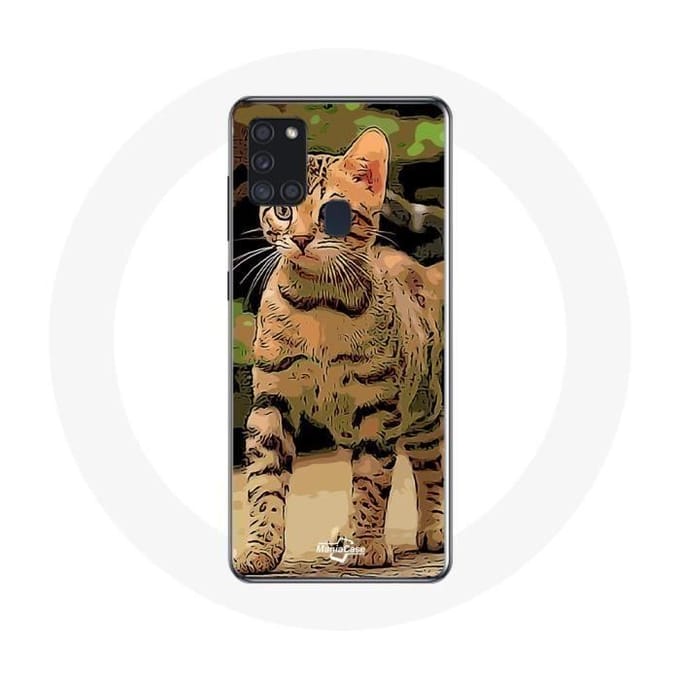 Coque - Samsung - Galaxy A21S - Souple - Protection - Bengal Race de chats dessin Animé