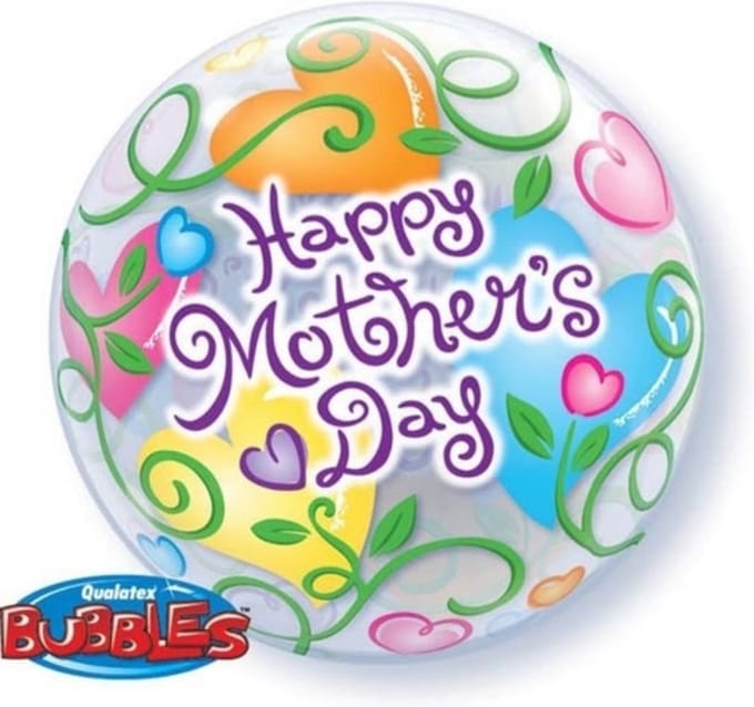 Bubble ballon happy mother's day 56 cm