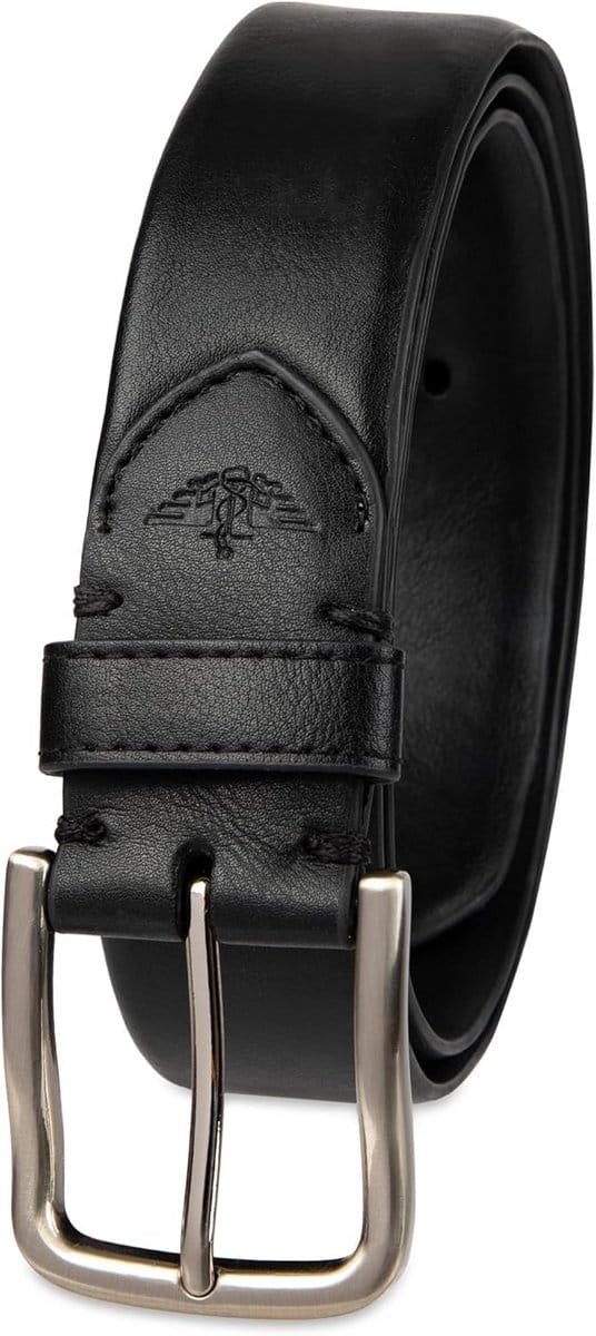 Heren Luxe Leren Stretch Riem Zwart Casual en Formeel