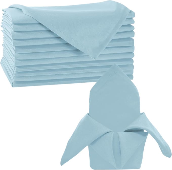 50x50 cm Stoffen Servetten Stoffig Blauw - Herbruikbaar Polyester voor Diner, Bruiloft en Restaurant