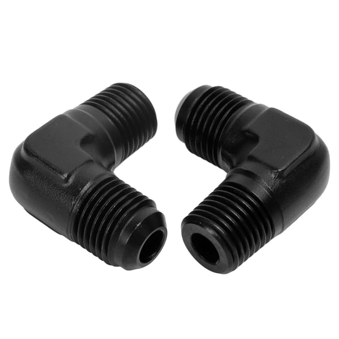 2 Stuks 6AN naar 14 NPT Fitting Adapter 90 Graden Mannelijk Draaibaar Gasleiding Rail Pomp Injector Fitting