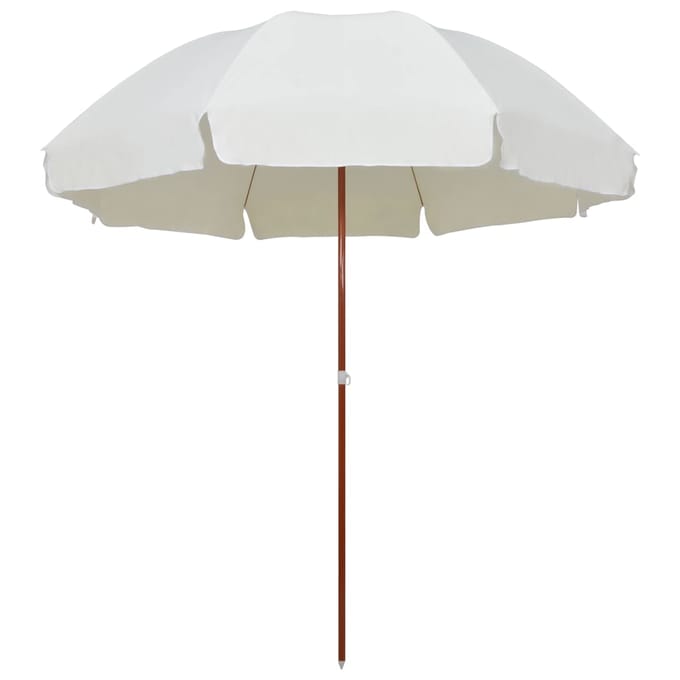 vidaXL - Parasol - met - stalen - paal - 300 - cm - zandkleurig