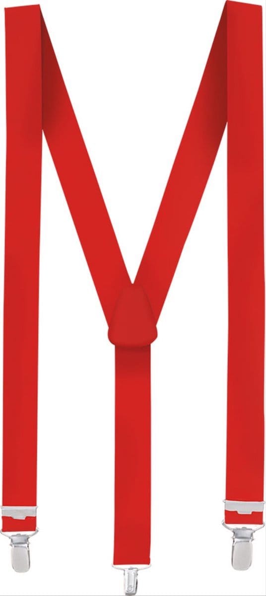 CHPN - Bretels - Rode bretels - Broekhouder -Rood - One size - Verstelbaar - Elastisch - Unisex