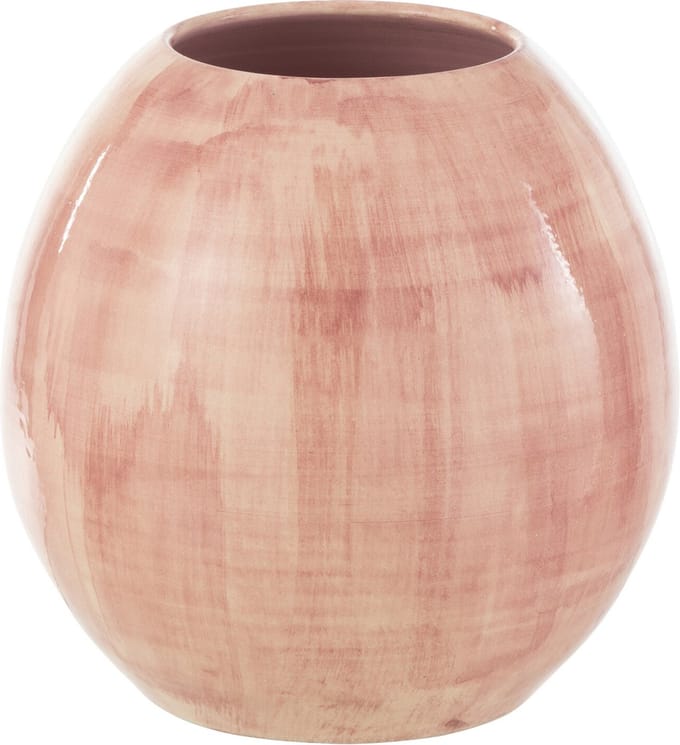 J-Line bloempot Handgeschilderd - keramiek - roze - large - Ø 28 cm