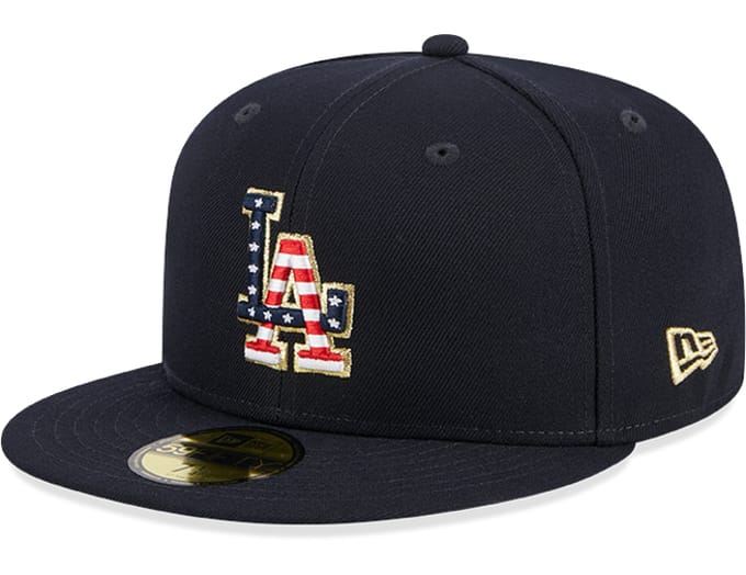 New Era Los Angeles Dodgers 4th 59fifty Pet Blauw