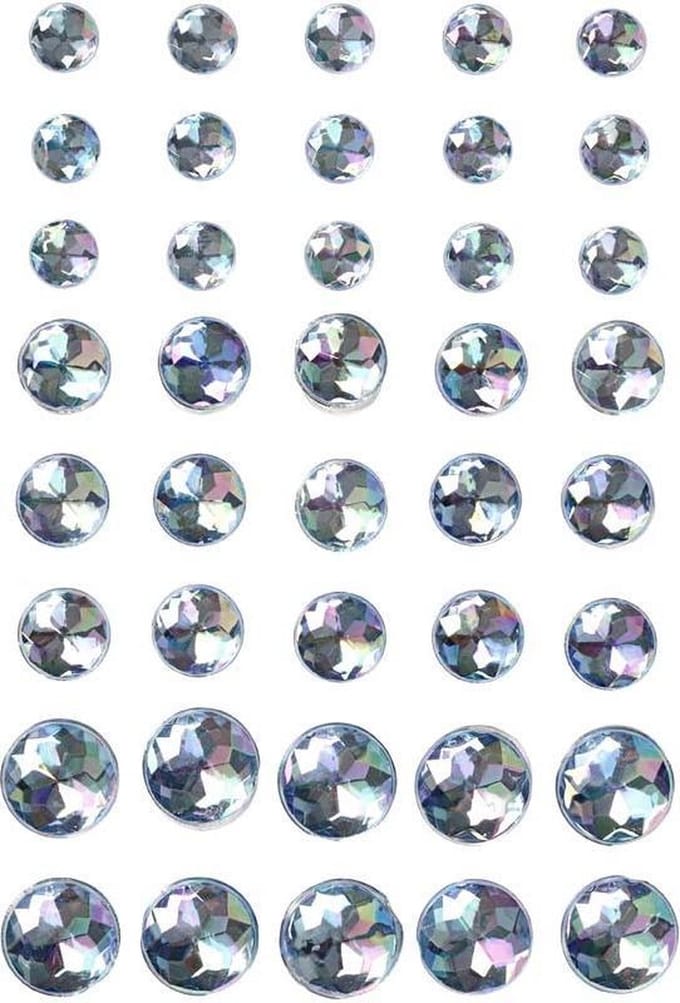 Strasstenen, afm 6+8+10 mm, blauw, 40 stuk/ 1 doos