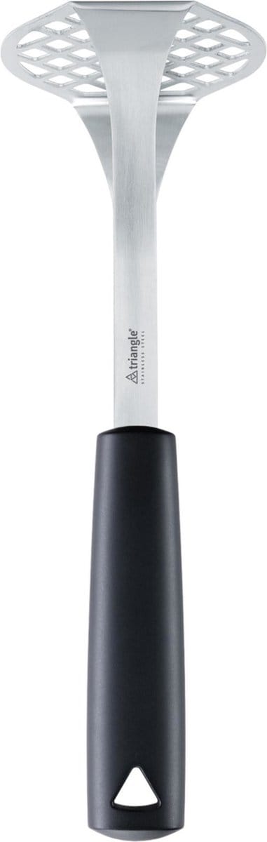 Triangle Aardappelstamper met Ophangsysteem – RVS Zwart – 25 cm – Duurzaam & Vaatwasserbestendig