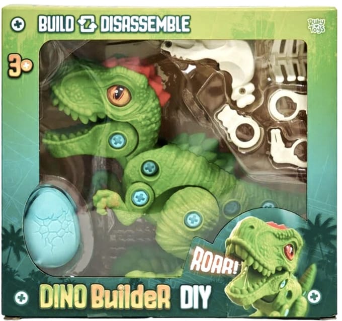 Ruby Toys - Dino Builder DIY met Geluid Build Disassemble - Groen - 3+jaar -