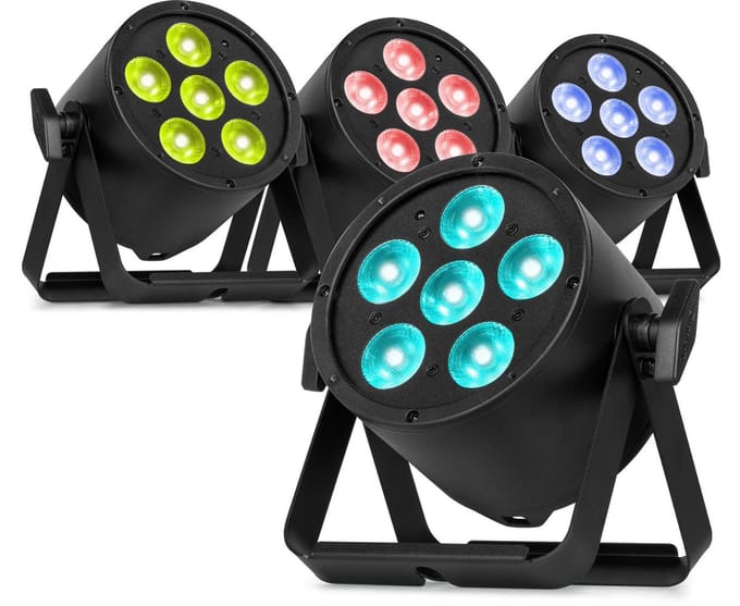 BeamZ Pro set van 4 BAC322 LED Parren - Pro Par met RGBALC LED’s - 6x 10W