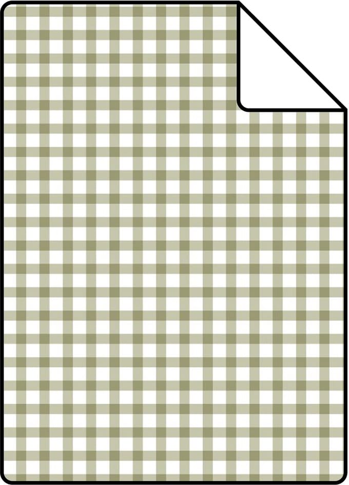 Proefstaal ESTAhome behang ruitjes groen - 26.5 x 21 cm - 132148-S