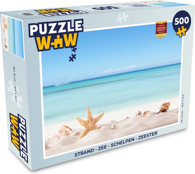 Puzzel Strand - Zee - Schelpen - Zeester - Legpuzzel - Puzzel 500 stukjes