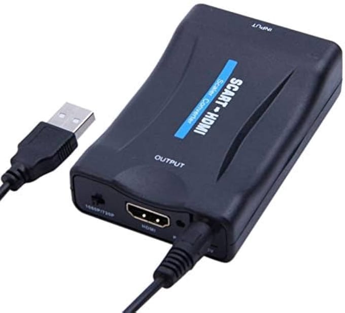 Jumada's - Adapter - HDMI-naar-Scart-aansluiting - Converter - Inclusief verloopkabel - Zwart