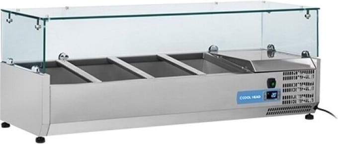 Cool Head opzetkoelvitrine Gastronorm 4x 1/3