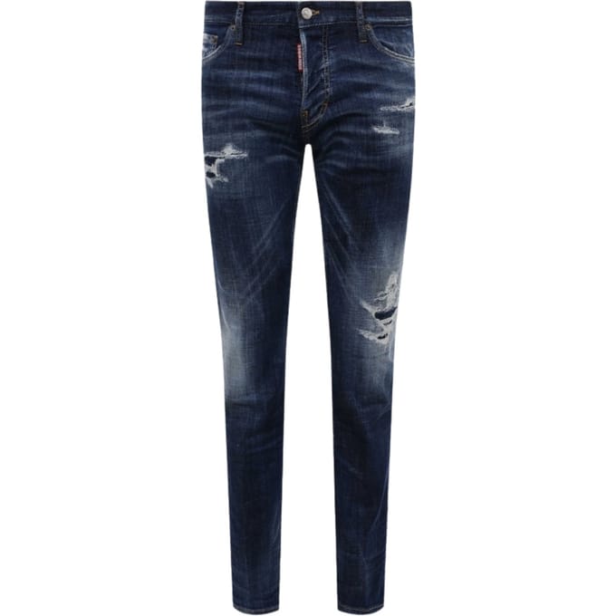 Dsquared2 Slim Jean Faded Worn Wash Blue Jeans