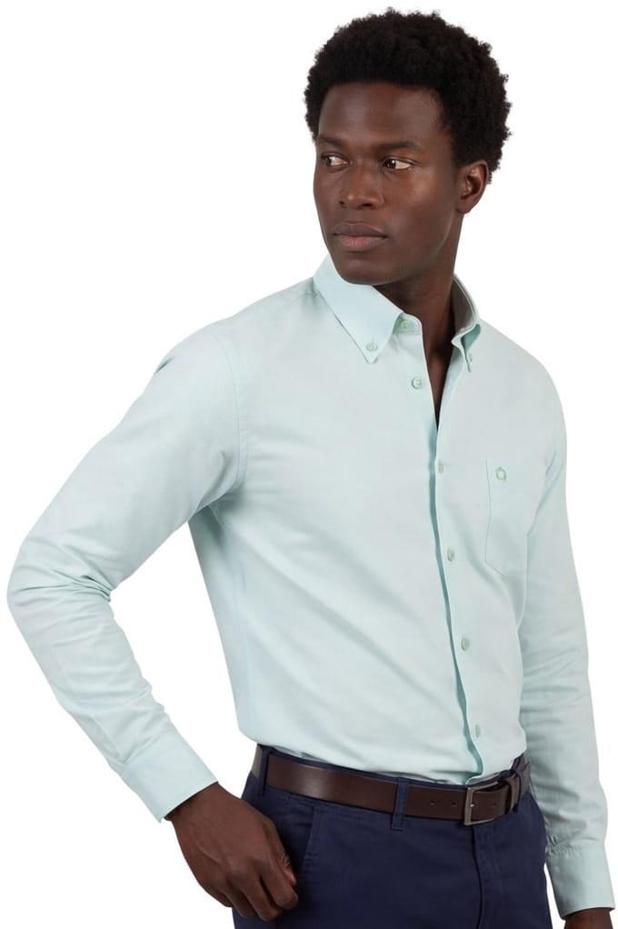 Ledub business overhemd turquoise