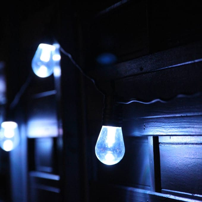 Müller-licht Lichtsnoer Zwart 12 Lampjes Wit En Gekleurd Licht 5,5w