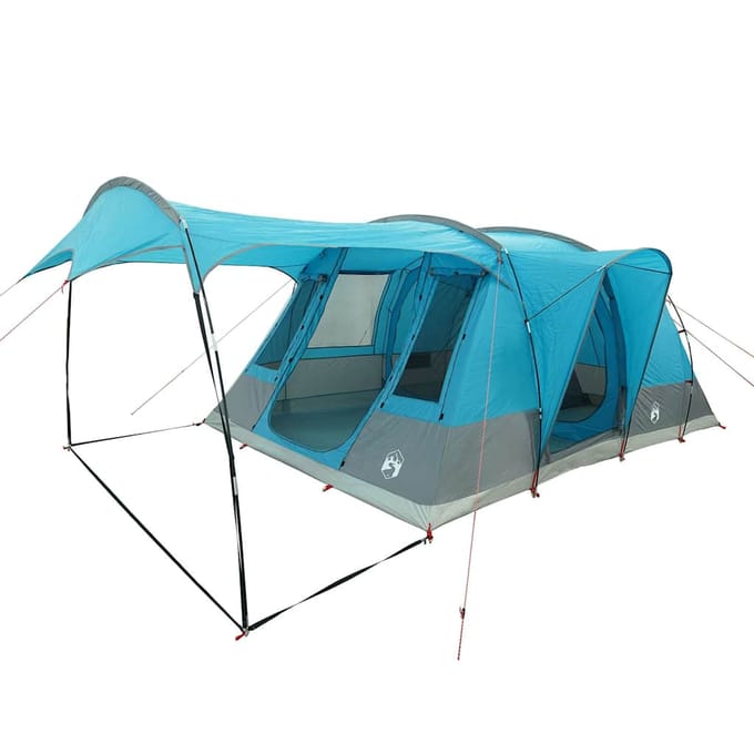 Vidaxl Tente de Camping, Tunnel, 5 Personnes, Bleu, Imperméable