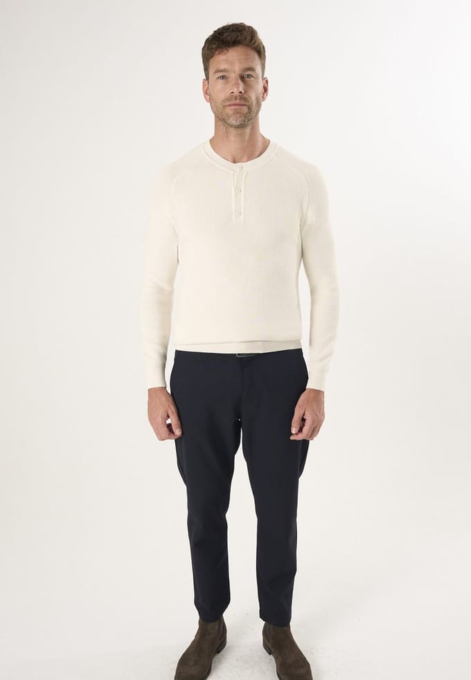 Felix Hardy Ronde Hals Trui - Pullover - Sweater - %100 Katoen Heren Ecru - 2Xl