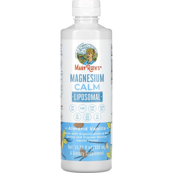 MaryRuth's, Magnesium Calm Liposomaal, Amandel Vanille Smaak, 15.22 fl oz (450ml)