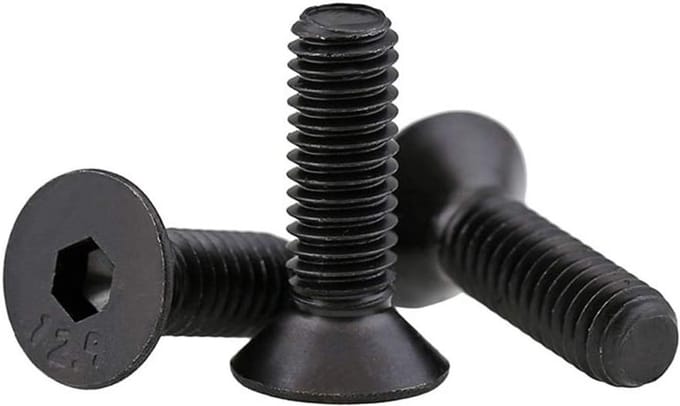 Zeskant Verzonken Platte Schroeven M10x40mm Koolstofstaal 5 Stuks