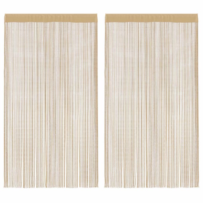 vidaXL - Draadgordijnen - 140x250 - cm - beige - 2 - st